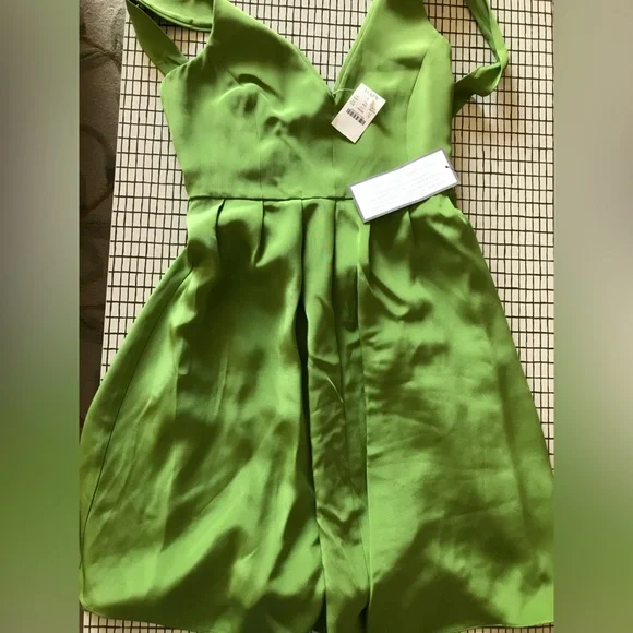 Jcrew NWT collection 100% silk Green Sleeveless Dress - Picture 3 of 5